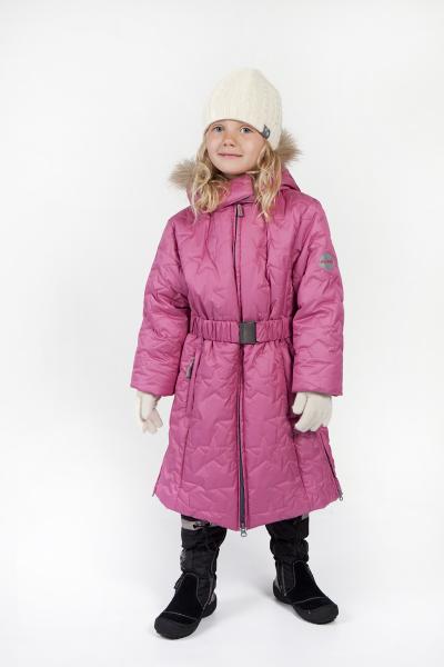 Tüdrukute mantel MIABEL (1212AW12) (104-122cm) Huppa tumeroosa/helehall-023