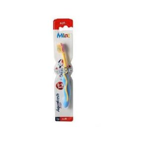 Aquafresh Mini hambahari 0-3 aastasele sinine/kollane