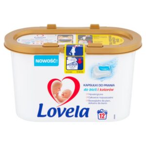 LOVELA Universal PESUKAPSLID imiku- ja lasteriietele, valge ja värvilise pesu jaoks 12 tk.