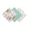 BabyOno musliinist mähkimislinad/suulapid 70x70cm, Green 3tk – pilt 4