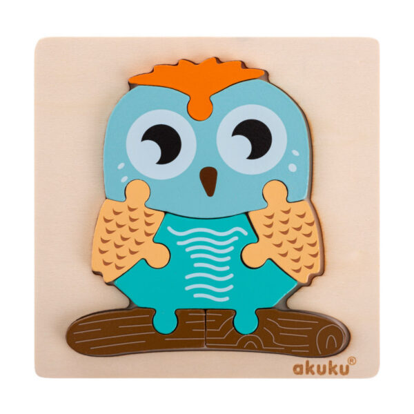 AKUKU puidust puzzle Öökull 3+aastasele