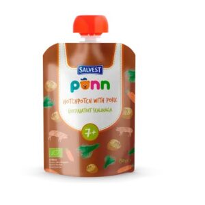 Salvest PÕNN Ökoloogiline Ühepajatoit sealihaga 7+kuust 3x130g (1tuub-2,29eur)