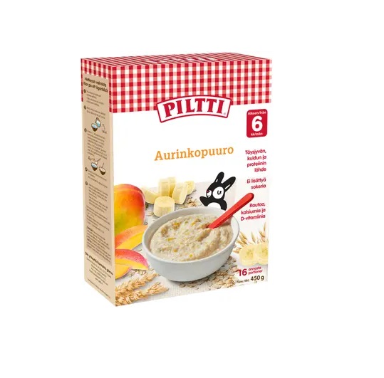Piltti banaani-mango Päikesepuder 450g, alates 6-elukuust