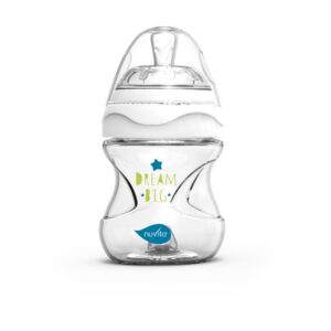 Nuvita klaaspudel 140ml valge+silikoonist pudelilutt 0+kuud