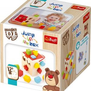 Wooden Toys toppimis-sobitamis-sorteerimismäng puidust Jump in the Box
