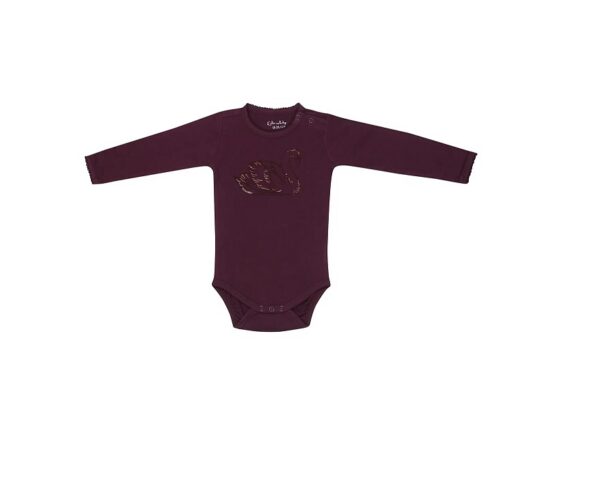Body pikkade varrukatega Kids up baby 56cm tumelilla kuldse luigega
