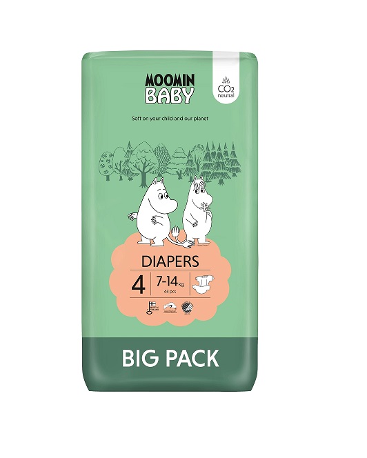 Muumi Öko mähkmed N4 7-14kg 63tk