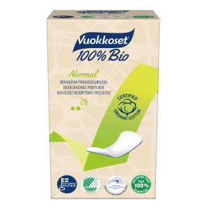 Pesukaitsmed 100% BIO Normal 26tk Vuokkoset