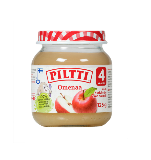 Piltti õunapüree 3×125 g, alates 4-elukuust (1purk-1,19eur)
