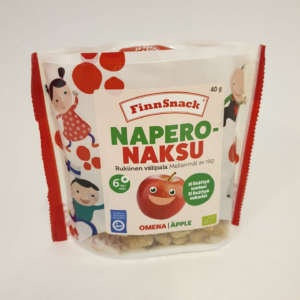 FinnSnack NaperoNaksu Õunarukkisnäkk 8+kuud mahe 2x40g (1pakk-1,69EUR)