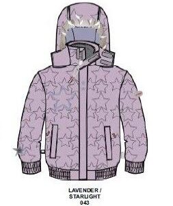 Laste jope MARGO (1613AW12) 116cm Huppa helelilla/helehall-043