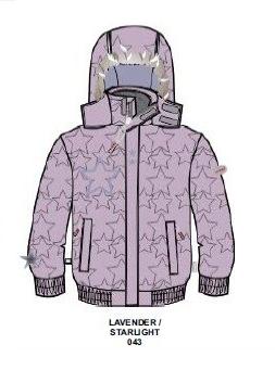 Laste jope MARGO (1613AW12) 116cm Huppa helelilla/helehall-043