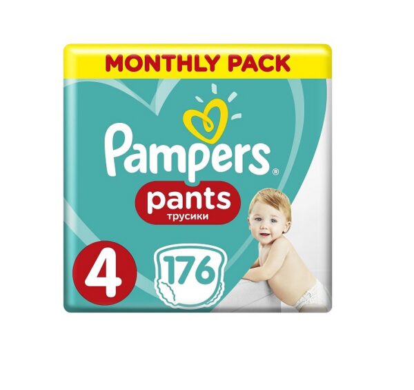 Pampers Pants N4  9-15kg mähkmepüksid 176tk