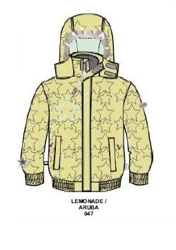 Laste jope MARGO (1613AW12) 116cm Huppa kollane/helesinine-047