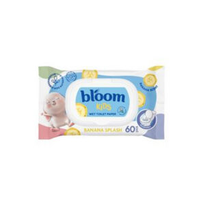 Niisked laste wc paber / tualettpaberid Bloom KIDS 6x60tk (1tk-1,95eur) banaanilõhnaline
