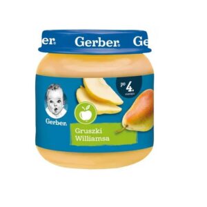 GERBER Williamsi pirni maitseline püree imikutele alates 4. elukuust 3×125 g (1purk-1,90eur)
