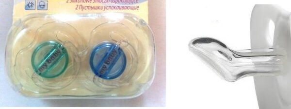 My Baby silikoon anatoomiline rahustav rõngaslutt 3-6kuud läbipaistev sin/roh 2tk