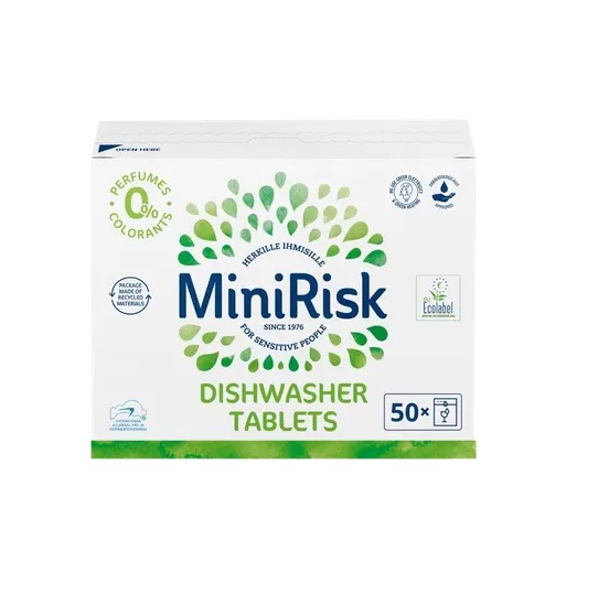 Nõudepesumasina tabletid MiniRisk lõhnavaba 50ml