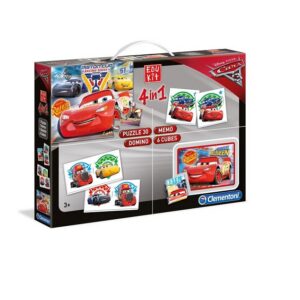 Cars mõistatused ja mängud Disney 3  4in1 Box lastemängude kollektsioon 3+aastasele Clementoni