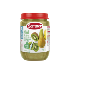 Semper kiivi-õuna-pirni püree 3×190 g, alates 8-elukuust (1purk-1,86eur)