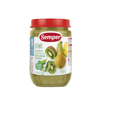 Semper kiivi-õuna-pirni püree 3×190 g, alates 8-elukuust (1purk-1,86eur)