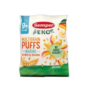 Semper mitmeviljamaius mango-banaanimaitseline 9kuust  (18gx5pakki) (1pakk-1,40eur)