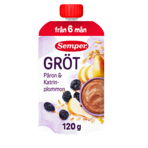 Puder pirni-ploomi 5-6kuu vanustele 3x120g Semper (1tuub-1,89eur)