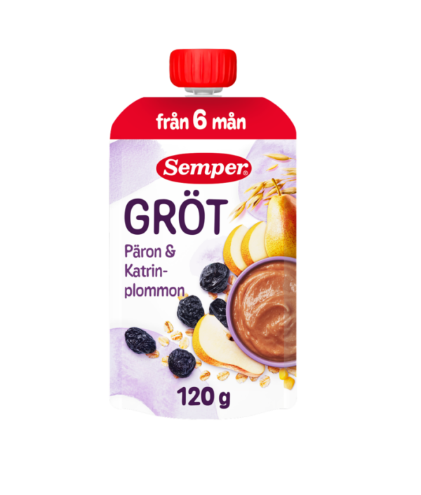 Puder pirni-ploomi 5-6kuu vanustele 3x120g Semper (1tuub-1,89eur)
