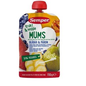 Puuvilja smuuti Fruktumus pirni-mustika 3x110g tuutus 6.kuust Semper (1tuub-1,74eur)