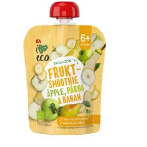 ICA I Love Eco Puuviljasmuuti Õuna,pirni,banaani 90g  6+kuust
