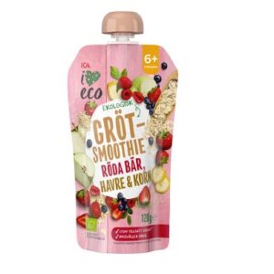 ICA I Love Eco Puuviljapudru punaste marjade,kaera ja odraga 120g 6+kuust