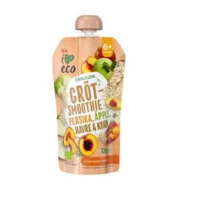ICA I Love Eco Puuviljapudru virsiku,õuna,kaera ja odraga 120g 6+kuust