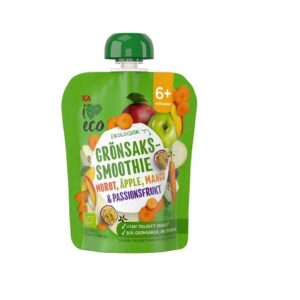 ICA I Love Eco Köögiviljasmuuti Porgandi,õuna,mango,passioni 90g 6+kuust
