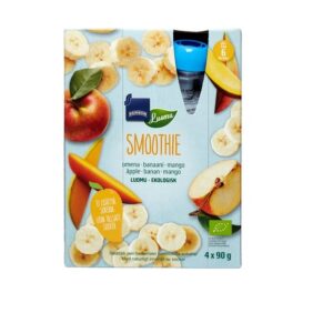 Rainbow orgaaniline õuna-banaani-mango smuuti 4×90 g, alates 6-elukuust (1tuub-1,01eur)