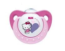 Nuk silikoon ortodondiline rõngaslutt Hello Kitty roosa N2 6-18kuud 1tk