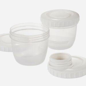 Difrax säilitustopsid kaanega (2x150ml)+rinnapumba adapter