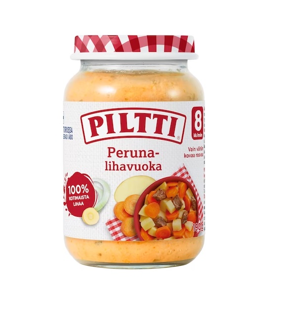 Piltti kartuli-lihapada 3x190g, alates 8-elukuust (1purk-1,99eur)