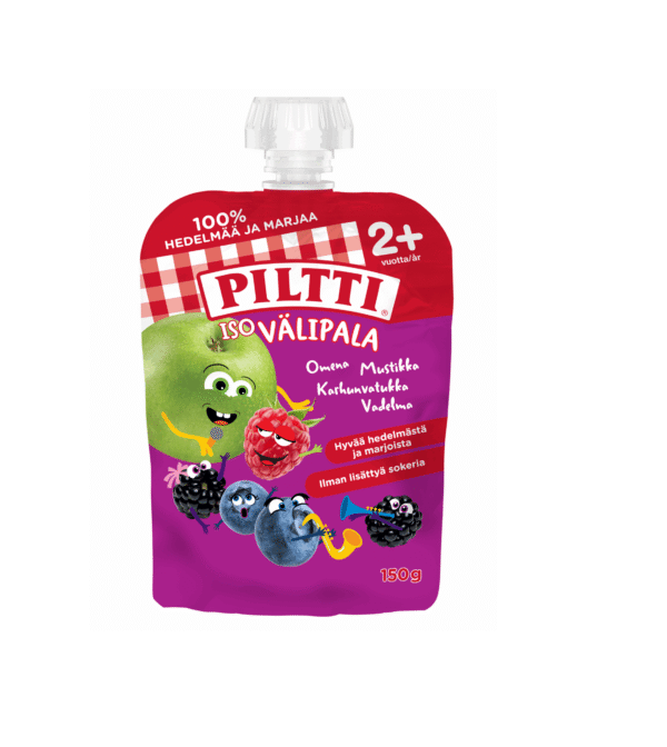 Piltti marjapüree 3×150 g, alates 2+aastast (1tuub-1,69eur)
