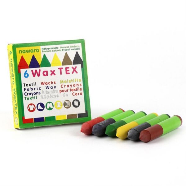 GOKI WAX Tex nawaro tekstiili vahakriidid 6 värvi ,triikimiseks