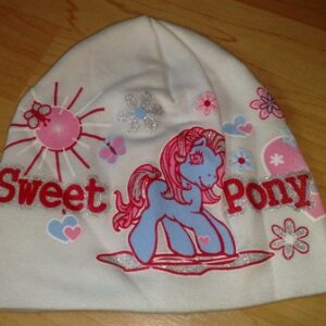 Trikotaaz müts Sweet Pony valge 50cm