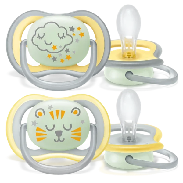 PHILIPS AVENT lutt ULTRA AIR 18+kuud  2tk ööseks /helendav kollane pilv tähtedega ja kiisu SCF376/01
