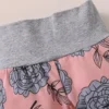 Komplekt tüdrukule 80-86cm 4-osaline roosa/hall lilledega – pilt 3