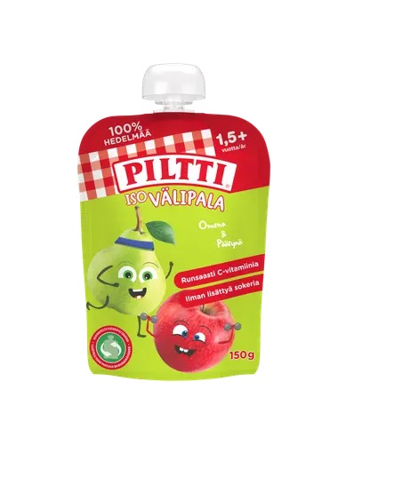 Piltti õuna-pirnipüree  3×150 g, alates 1,5+aastast (1tuub-1,69eur)