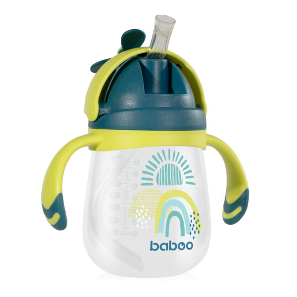BABOO Joogipudel silikoonkõrrega Lagoon Fiesta 9+ kuud, 240ml