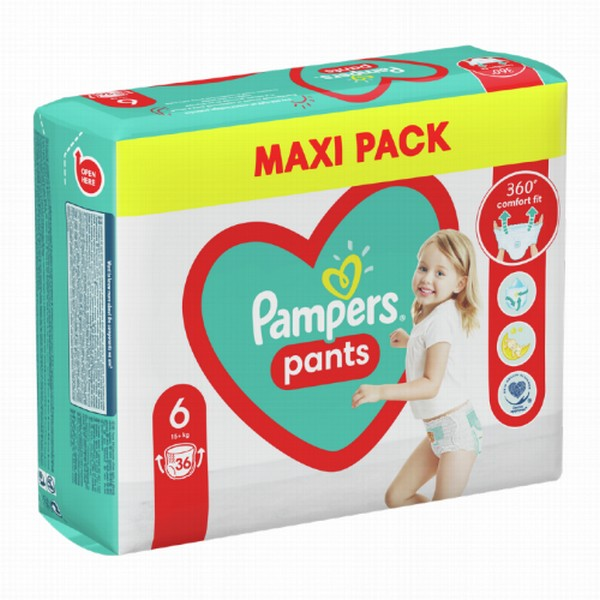Pampers mähkmepüksid MP N6  16+kg 36tk