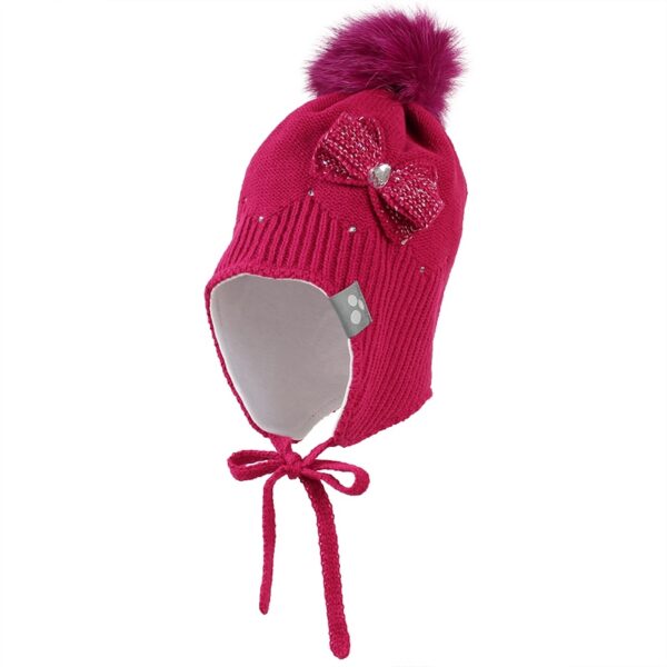 Laste kootud müts CALLIE 70063-fuksia Huppa