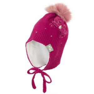 Laste kootud müts CALLIE 80063-fuksia Huppa