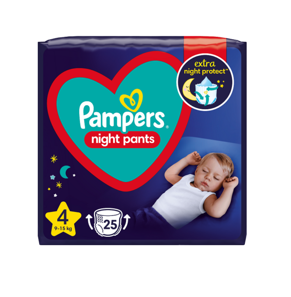 Pampers Night mähkmepüksid ööseks VP N4  9-15kg  25tk