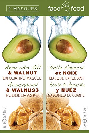 FACE FOOD avokaadoõli ja pähklimask (kooriv) 2x6ml