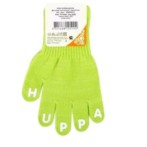 Huppa kootud kindad 8205AS12 laimi 052  4-7aastasele